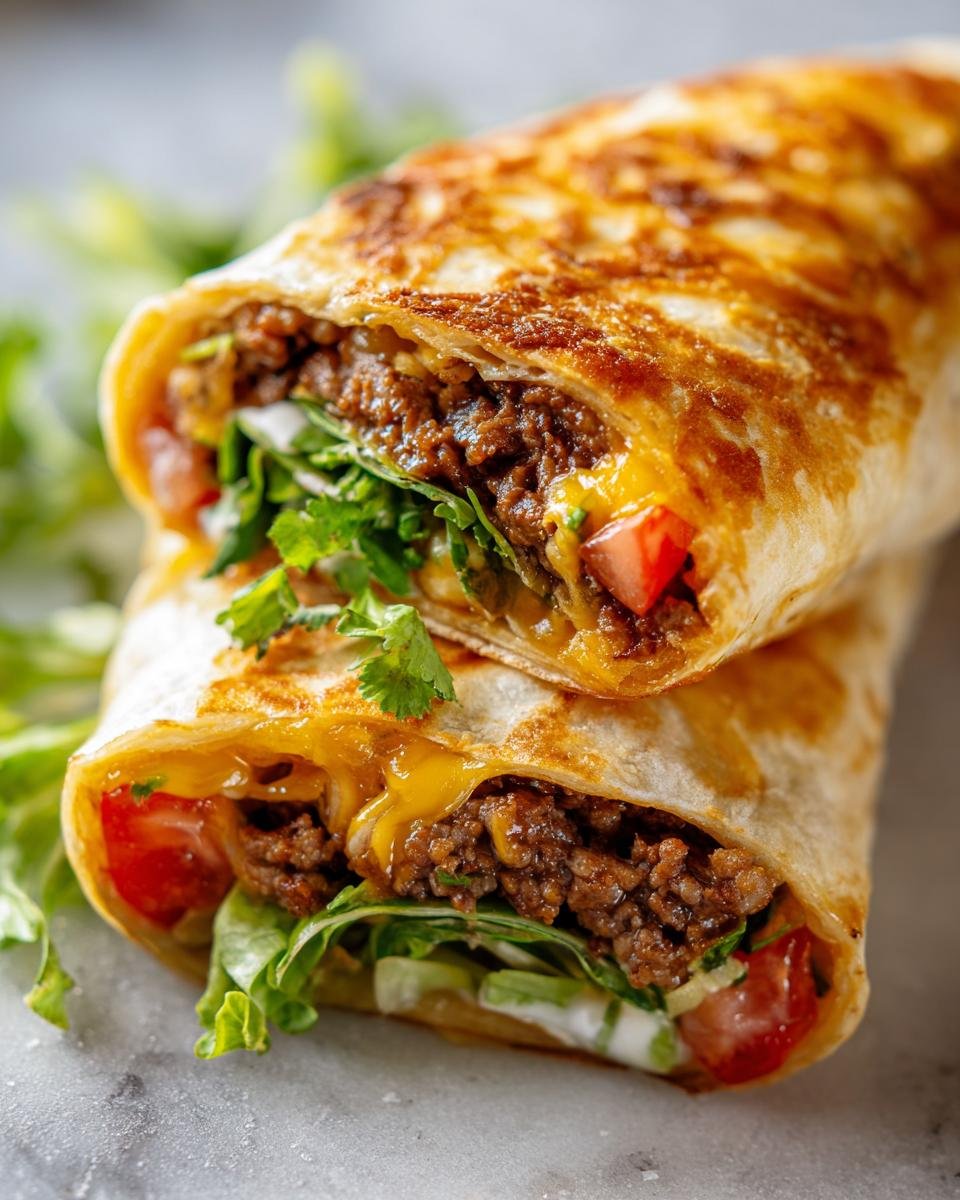 Air Fryer Cheeseburger Wraps - detail 3