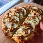 Apple, Feta, and Walnut Flatbread with Rosemary Drizzle