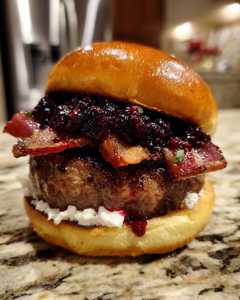 Bacon Blackberry Cheesecake Burger - detail 1