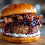 Bacon Blackberry Cheesecake Burger