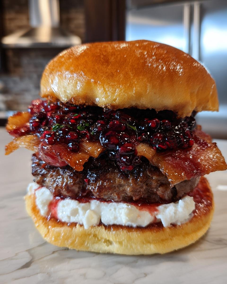 Bacon Blackberry Cheesecake Burger - detail 2