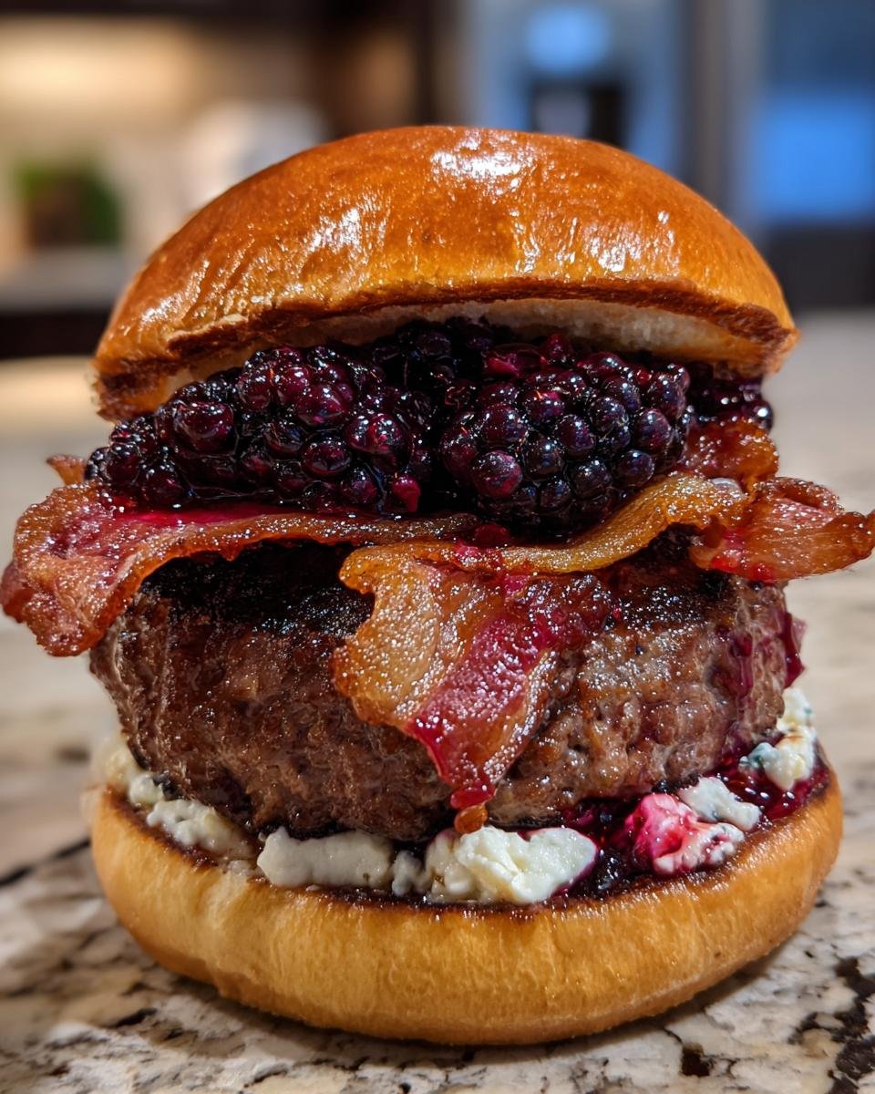 Bacon Blackberry Cheesecake Burger - detail 3