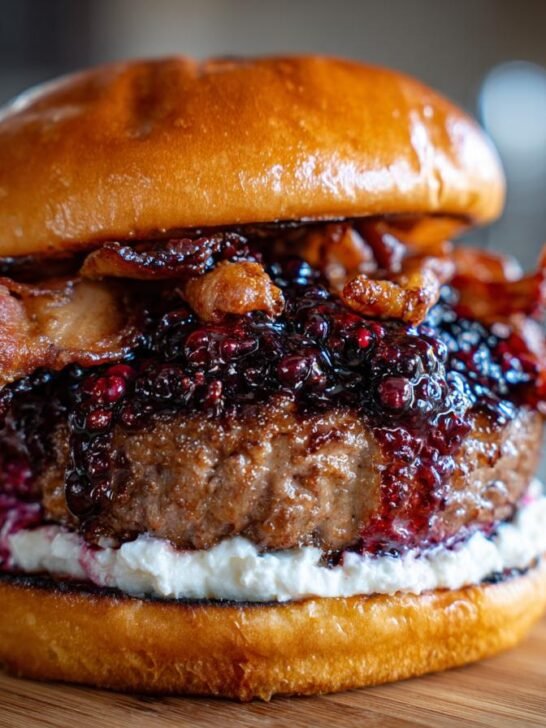 Bacon Blackberry Cheesecake Burger