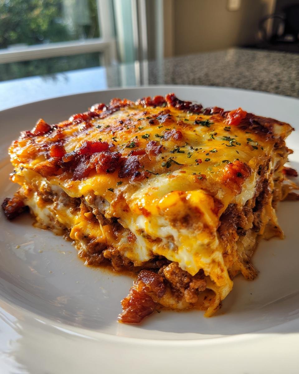Bacon Cheeseburger Sheet Lasagna - detail 2