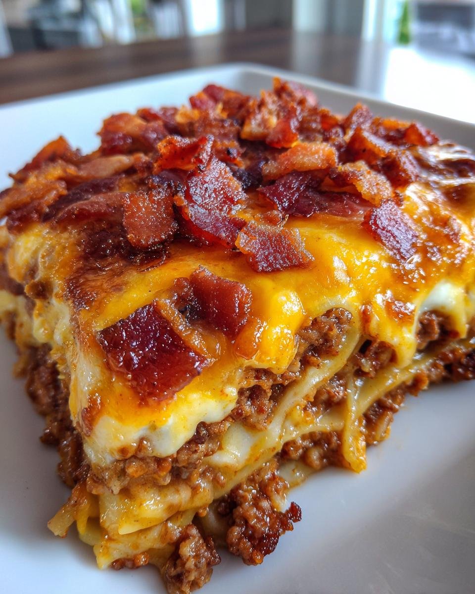 Bacon Cheeseburger Sheet Lasagna - detail 3
