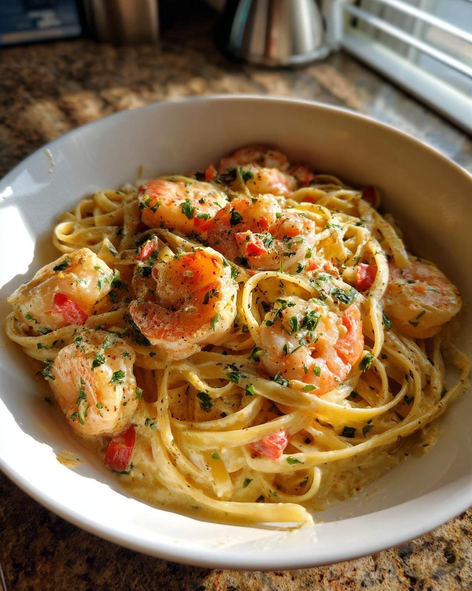 Cajun Shrimp Pasta in Creamy Sauce - detail 2