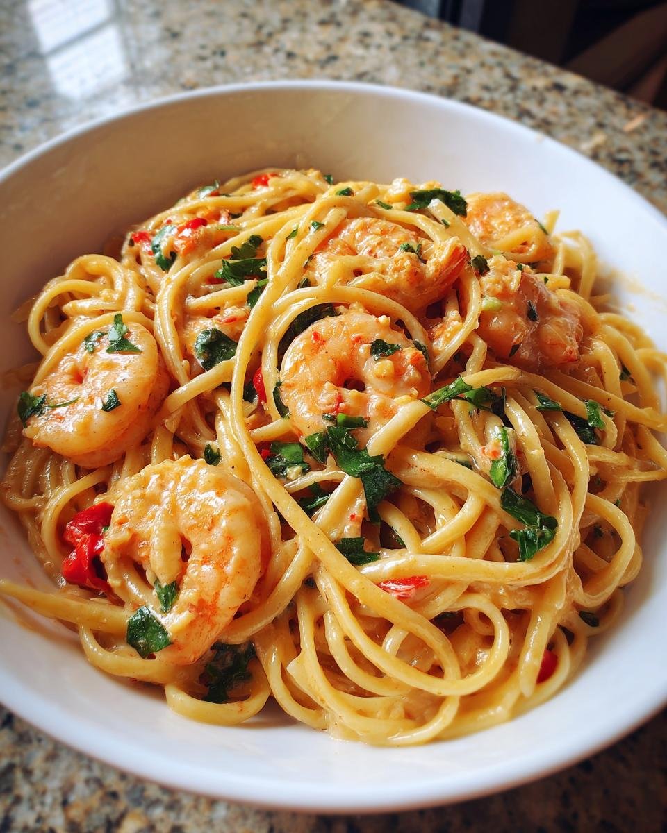 Cajun Shrimp Pasta in Creamy Sauce - detail 3