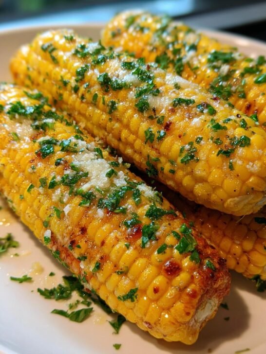 Cheesy Garlic Butter Corn on the Cob