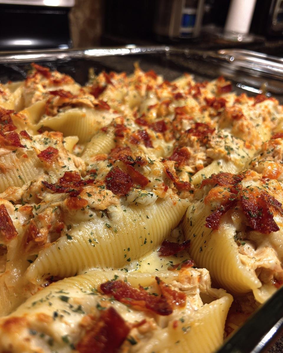 Chicken Bacon Ranch Stuffed Shells - detail 4