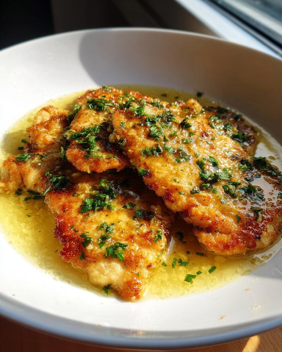 Chicken Francese with Lemon and White Wine Sauce - detail 1
