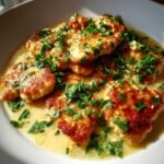 Chicken Francese with Lemon and White Wine Sauce
