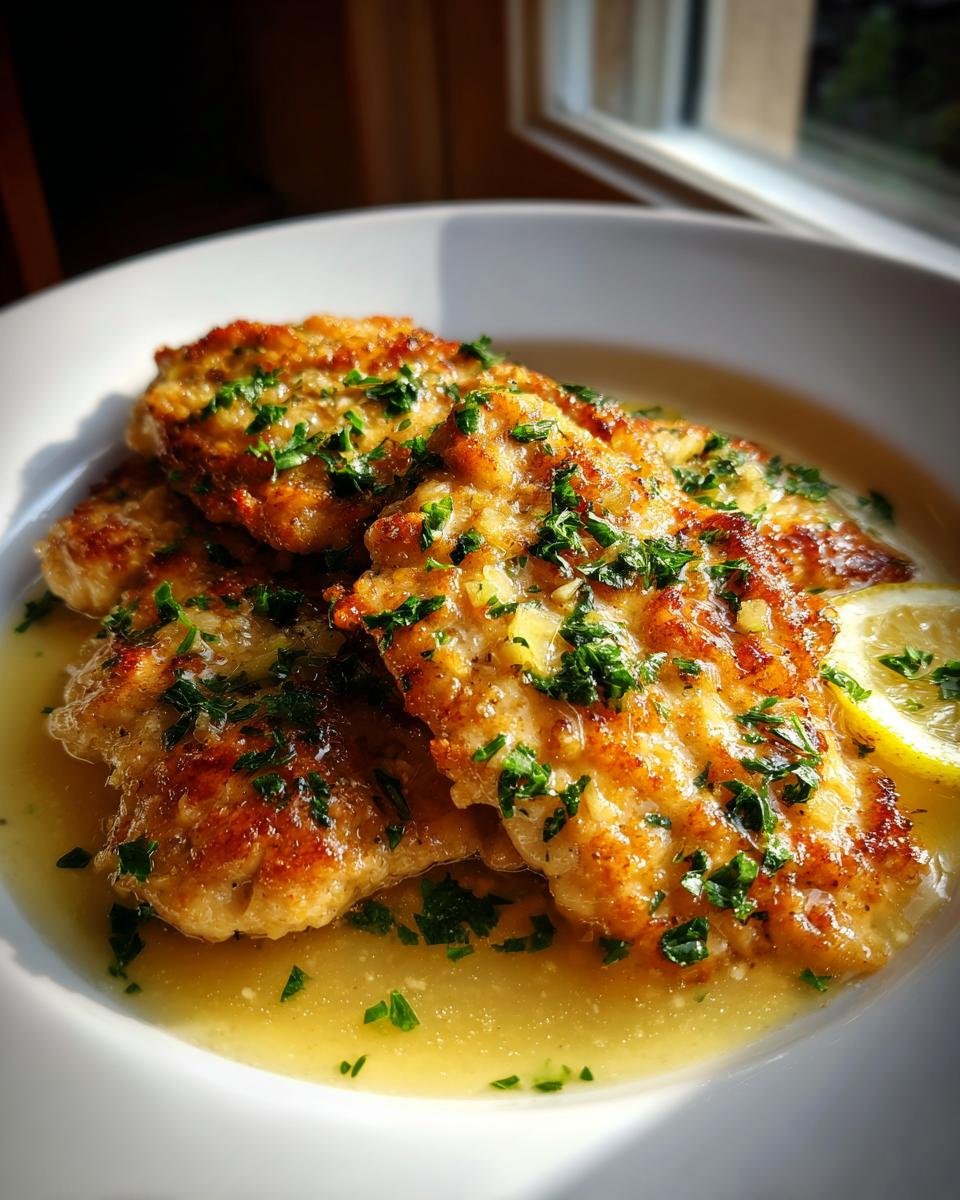 Chicken Francese with Lemon and White Wine Sauce - detail 2