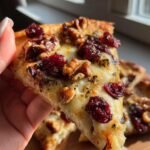 Crispy Flatbread with Brie, Cranberries, and Walnuts