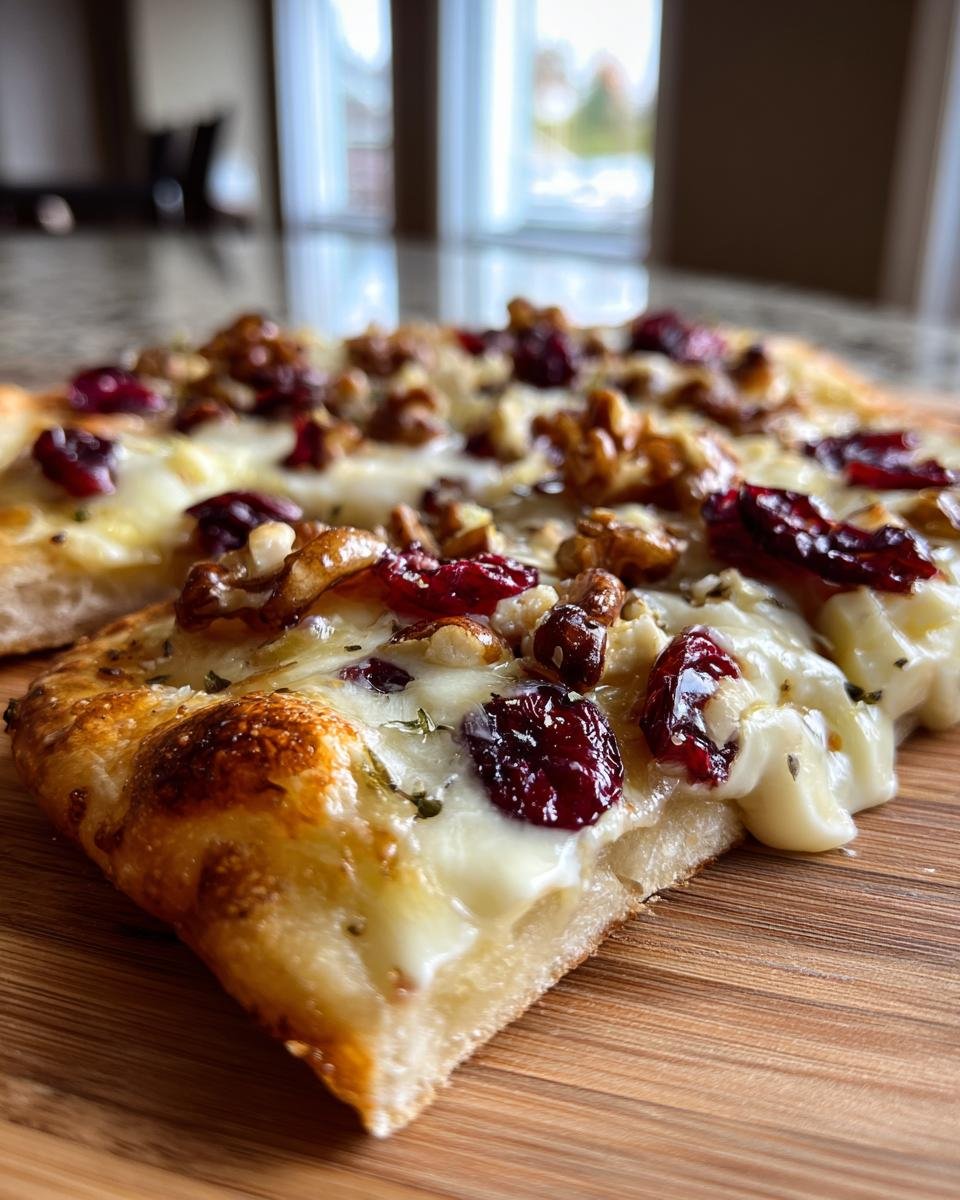 Crispy Flatbread with Brie, Cranberries, and Walnuts - detail 2