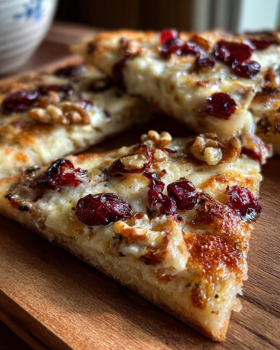 Crispy Flatbread with Brie, Cranberries, and Walnuts - detail 3