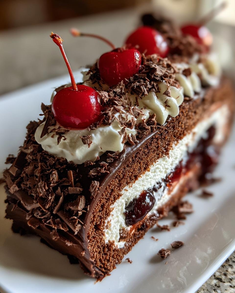Easy Black Forest Yule Log - detail 2