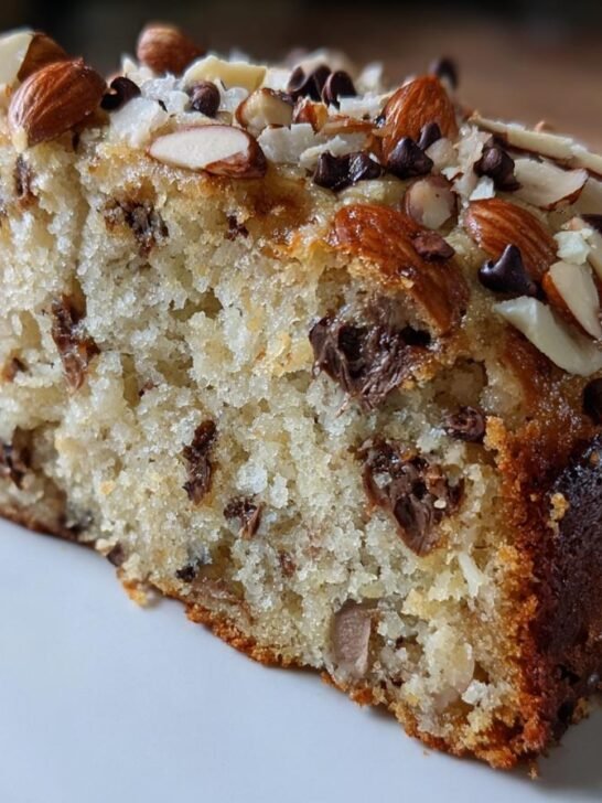 Flourless Almond Joy Greek Yogurt Cake