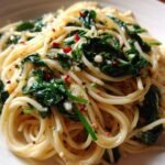 Garlic Spinach Spaghetti