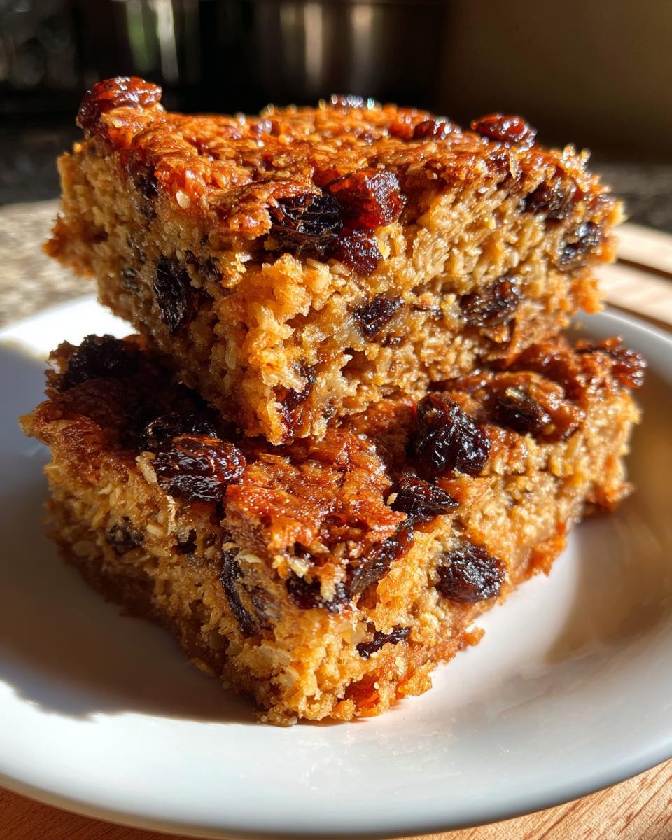 Grandma's Oatmeal Raisin Cookie Bars - detail 2