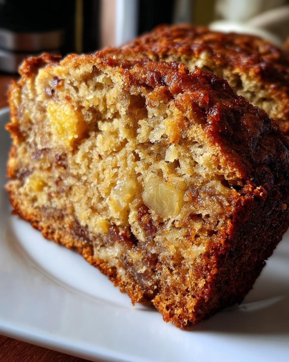 Hawaiian Banana Bread with Coconut and Pineapple - detail 2
