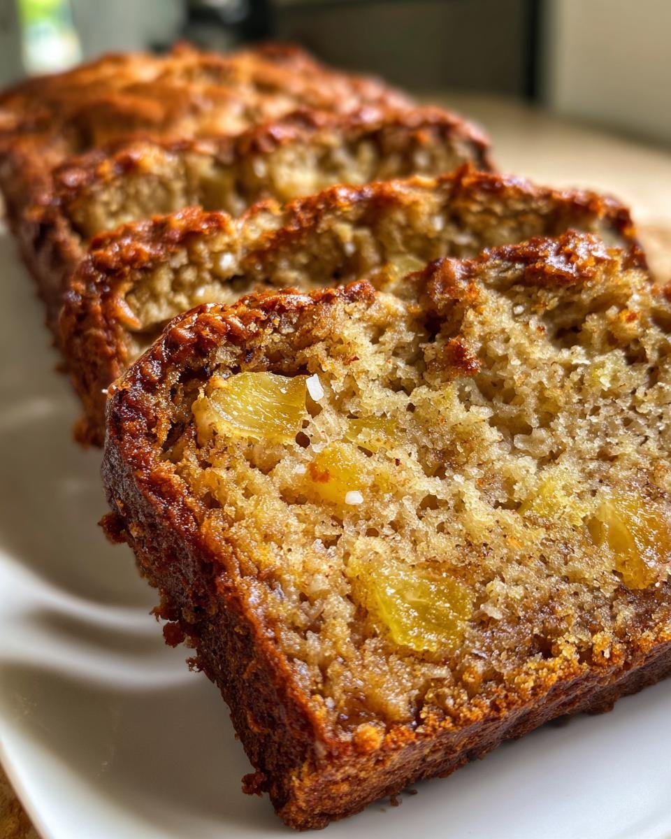 Hawaiian Banana Bread with Coconut and Pineapple - detail 3