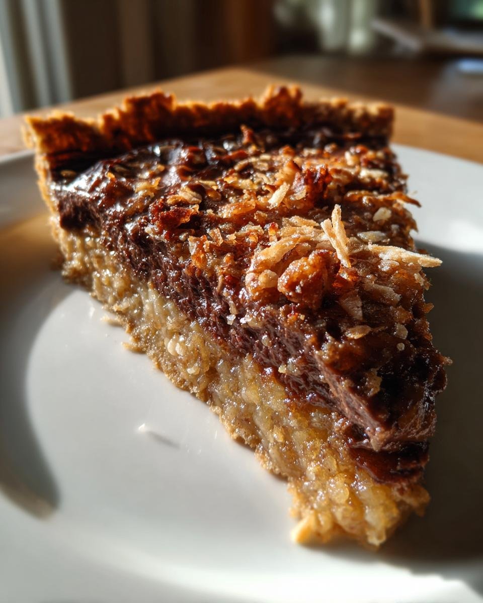 Keto German Chocolate Pie - detail 1