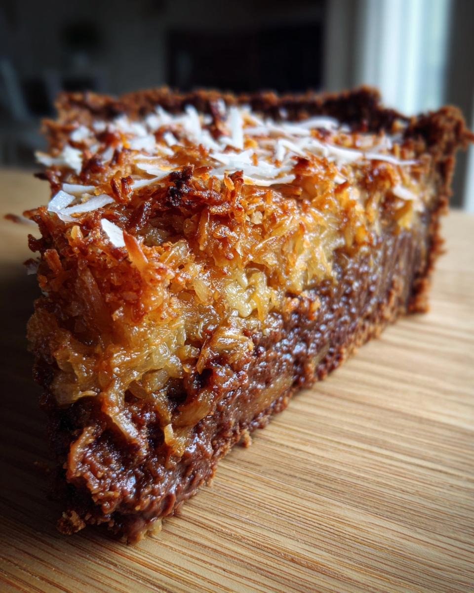 Keto German Chocolate Pie - detail 2