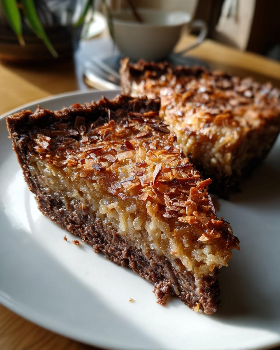 Keto German Chocolate Pie - detail 3