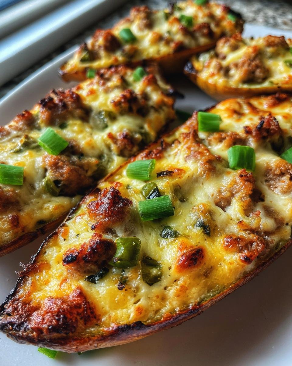 Keto Jalapeño Popper Sausage Boats - detail 3