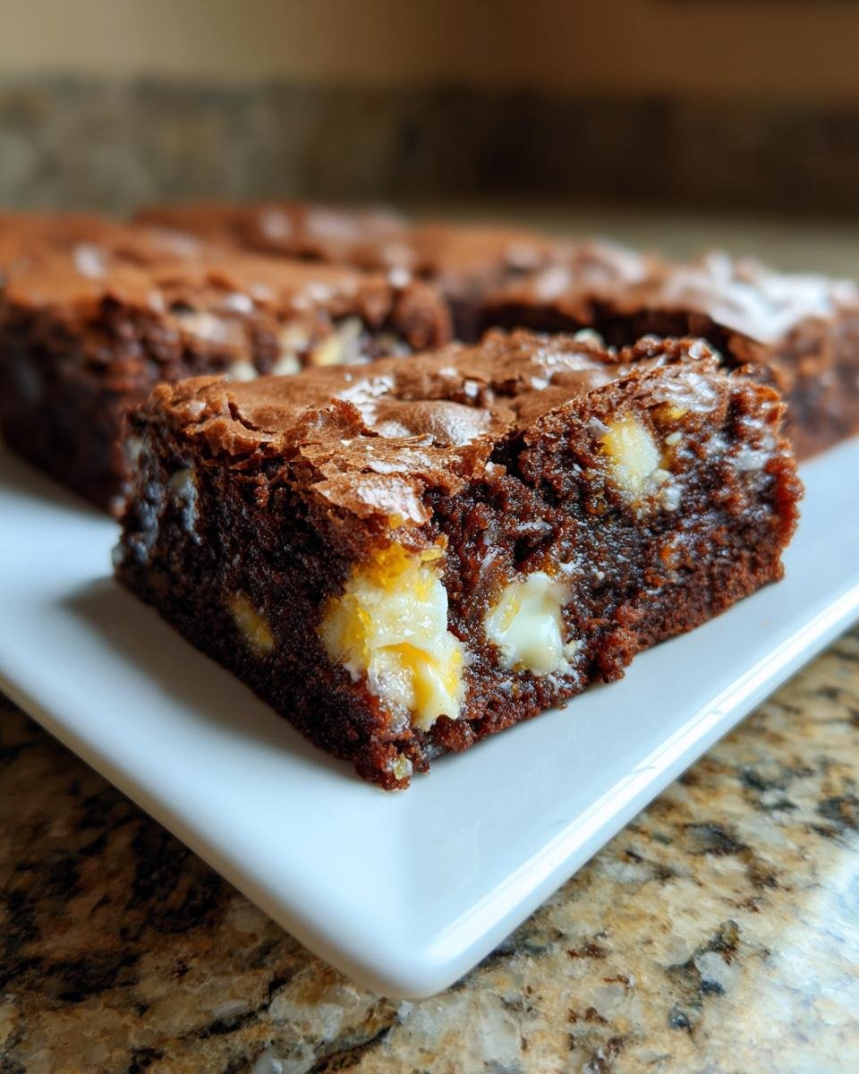 Lemon Brownies with White Chocolate - detail 1