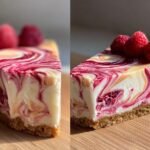 Raspberry Peach Cheesecake