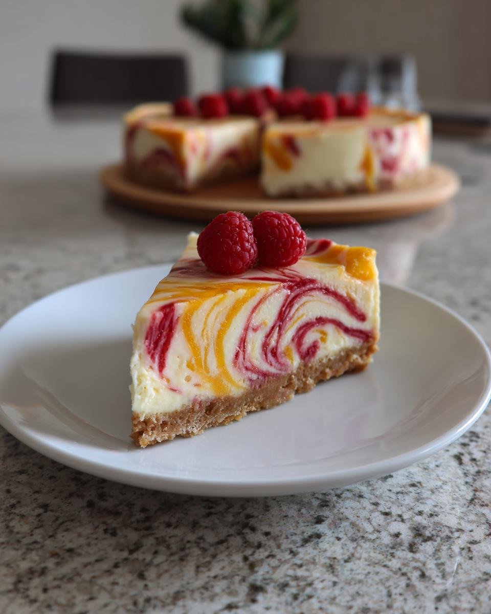 Raspberry Peach Cheesecake - detail 4