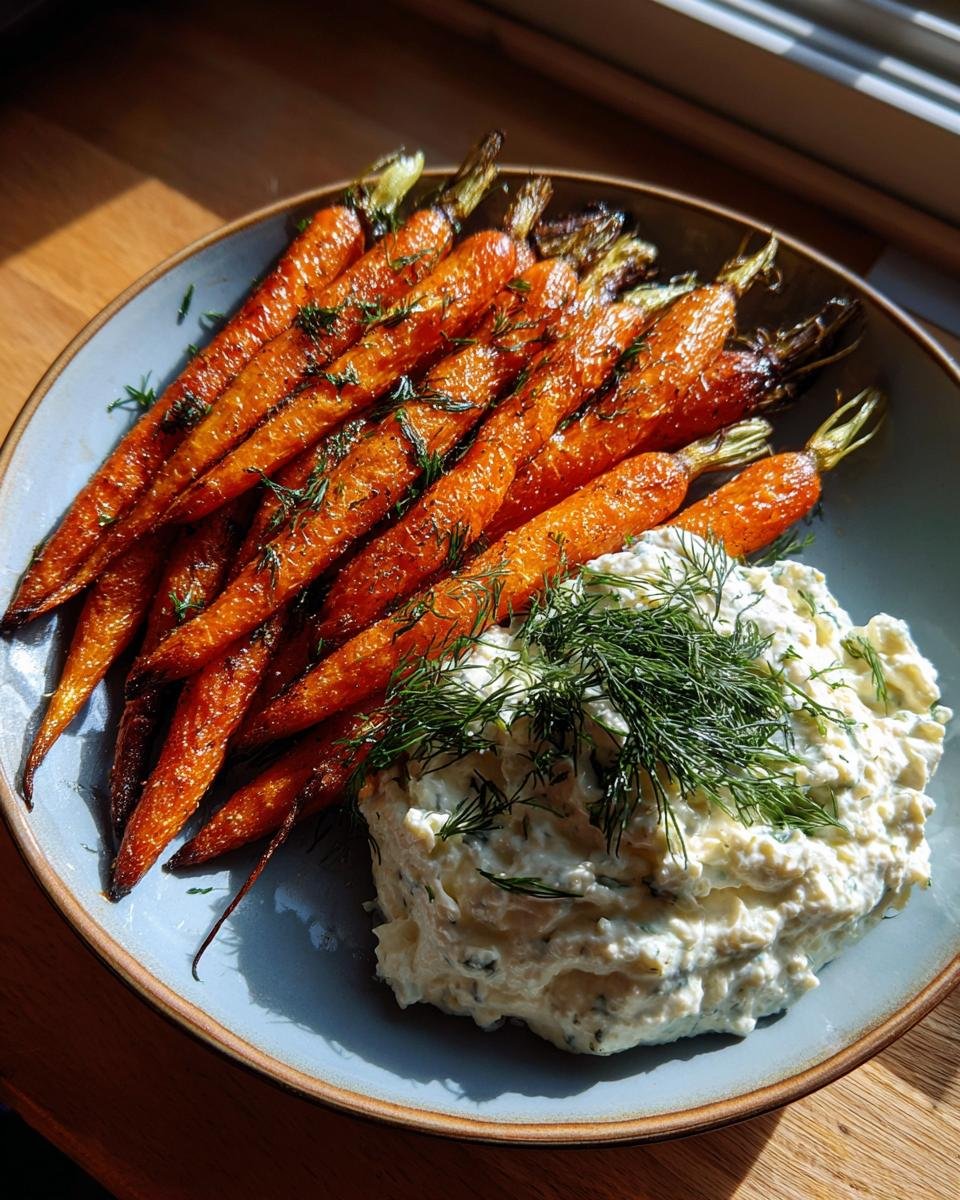 Roasted Carrots with Whipped Feta Dip - detail 1