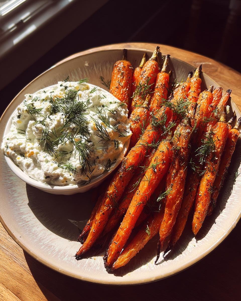 Roasted Carrots with Whipped Feta Dip - detail 2