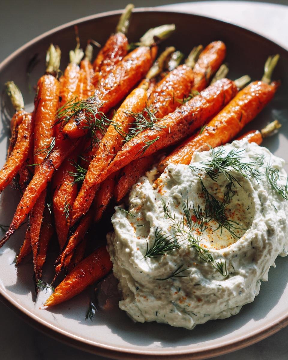 Roasted Carrots with Whipped Feta Dip - detail 3