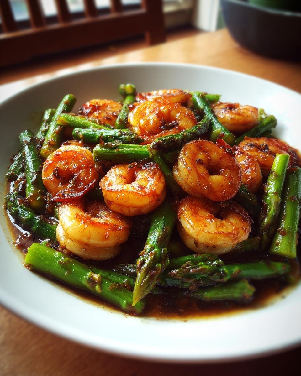 Stir-Fried Asparagus with Shrimp - detail 1