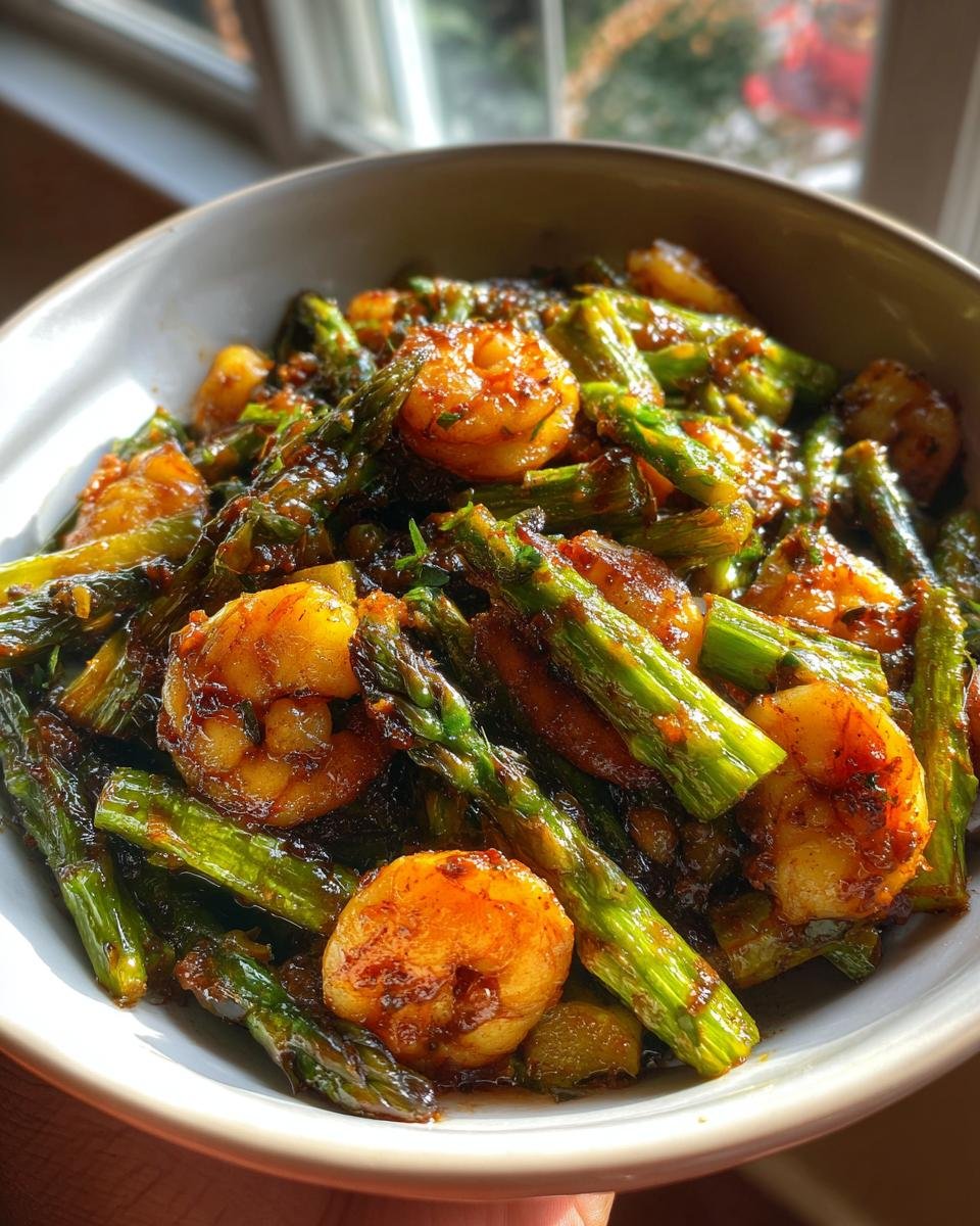 Stir-Fried Asparagus with Shrimp - detail 3