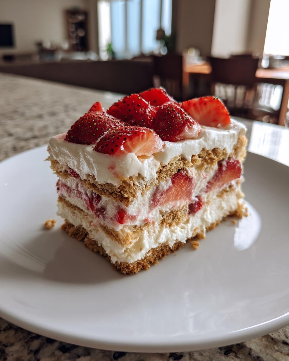 Strawberry Cream Cheese Icebox Cake - detail 1