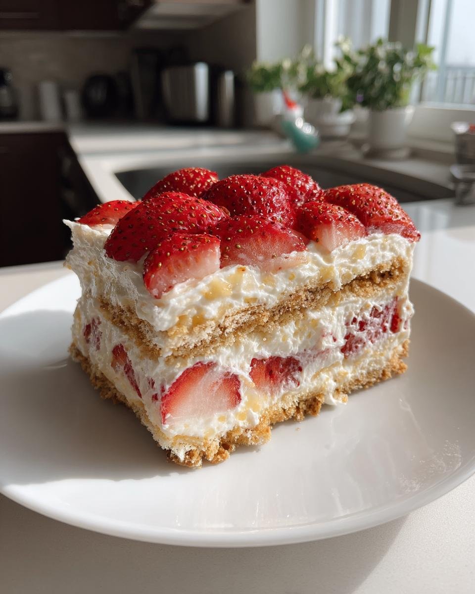 Strawberry Cream Cheese Icebox Cake - detail 2