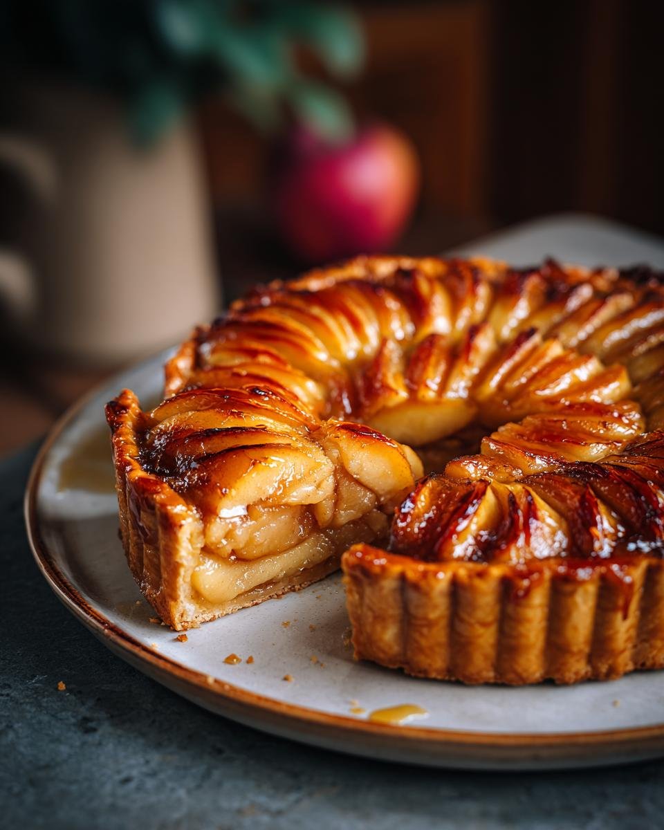 Upside-Down Apple Tart - detail 4