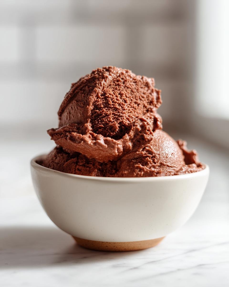 A white bowl filled with rich, dark chocolate mousse, perfect for a keto delight.