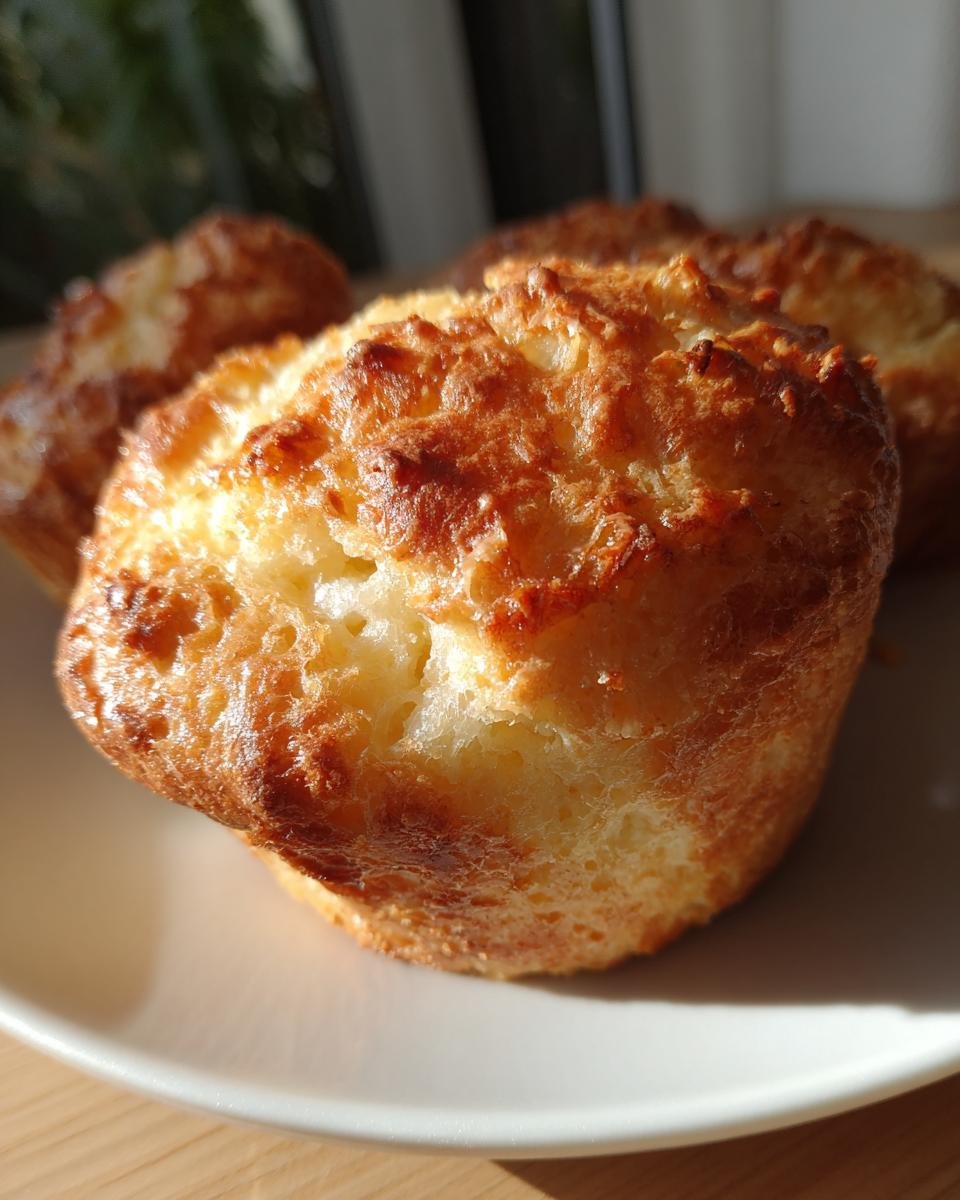 Close-up of golden-brown cottage cheese buns, showcasing their fluffy texture and slightly crisp exterior.